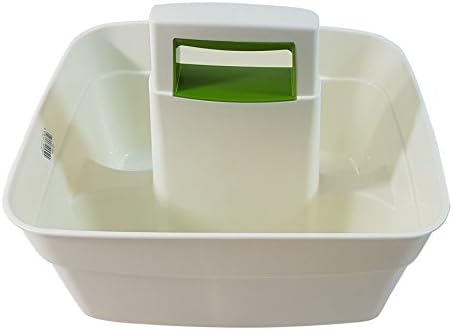 KITCHEN CADDY CREAM GREEN CLEANING ORGANISER TRANSPORTER