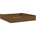 vidaXL Square Sandbox - Honey Brown Solid Pine Wooden Outdoor Sandpit with Seats for Children's Creative Playtime