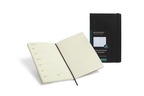 2012 Moleskine Extra Large Weekly Notebook 18 Months Soft