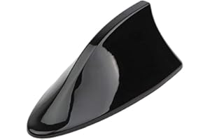 Sound way Antenna Universale per Auto Pinna di Squalo Shark AM/FM Universale Nero Lucido