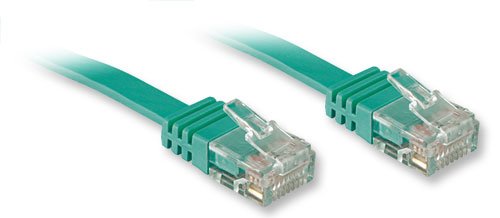 Preisvergleich Produktbild LINDY Flachband Patchkabel,grün,10m