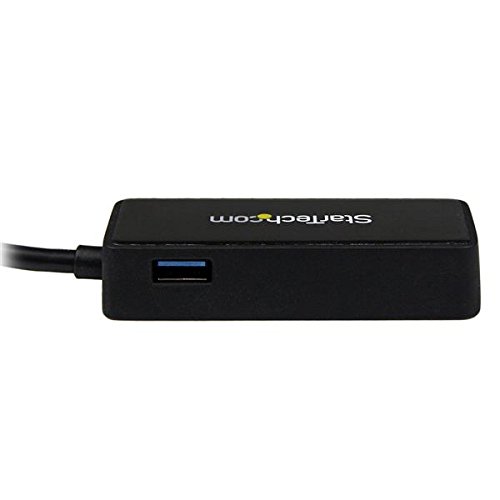 StarTech.com USB 3.0 SuperSpeed auf Gigabit Ethernet Lan Adapter mit USB Port – 10/100/1000 RJ45 NIC Netzwerkadapter – St/Bu – Schwarz - 5