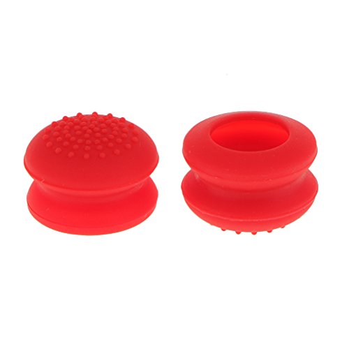 Generic 2pcs Aufsätze Thumb Grip Stick Kappe CAPS Pack für PS2, PS3, PS4, Xbox 360, Xbox One, Wii U Controller – rot, one size - 3