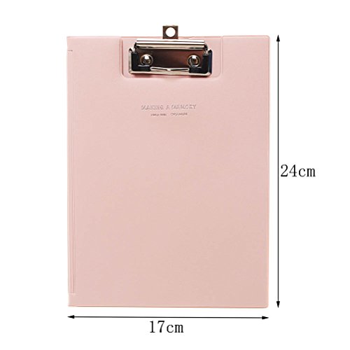 SAMAJU - carpeta con clip  Carpeta A5 de clip con tapa para conferencias A5 pr  ctica para escribir archivos    color rosa
