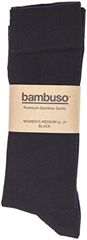 Bambuso Original 3-Pack Women's Bamboo Socks Black Medium