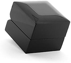 Diamondism Luxury Wooden Jewelery Ring Box - High Gloss Black with Black Velvet Insert DSC016