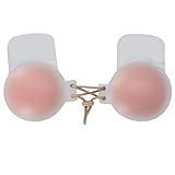 Invisible, sujetador push-up sin correas antiestéticas en los hombros o la espalda. Se adhiere directamente a la piel, ideal para usar con trajes sin tirantes y de corte bajo y vestidos sin tirantes.
