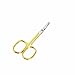 Oro 3.5 inch Gold Plated Round End Safety Baby Scissors