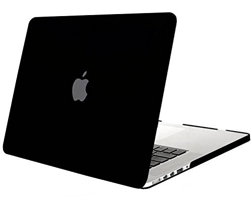 Macbook Pro 13 Retina Hülle,TECOOL [Ultra Slim Serie] Plastik Hartschale Schutzhülle Snap Case für Apple MacBook Pro 13,3 Zoll - Schwarz