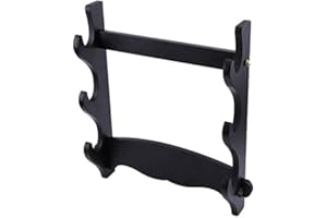 ‎HZTYYIER Hztyyier 3-lagiger Schwerthalter Wand Katana, Samurai Schwertständer zur Wandmontage Montagehalterung für Wakizashi Tanto