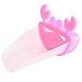 Produktbild HENGSONG Wasserhahn Verlängerung Extender Waschtischarmatur für Kinder Baby Hände Waschen Badezimmer Cartoon Design (Rosa + Transparent)