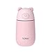 Produktbild Luftbefeuchter Schlafzimmer 300ml Mit LED Raumbefeuchter Mini Entzückende Eisbär Befeuchter Portable Zerstäuber Silent mehr als 30ml/h für Auto, Büro, Baby Schlafzimmer, Raum, Yoga, Spa (Rosa)