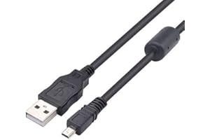 Adhiper UC E6 Cavo di ricambio Coolpix sincronizzazione dati USB UC E16 UC-E17 compatibile con fotocamera digitale Nikon DSLR D750 D5300 D3200 Coolpix L340 L32 A10 P520 S6000 S9200 (1M / Nero)