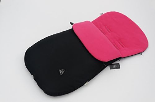 UNIVERSAL FOOTMUFF COSY TOES BABY BUGGY STROLLER PUSHCHAIR PRAM LINER LUXURY (black / dark pink)
