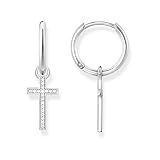 Thomas Sabo Damen-Creolen Kreuz Glam & Soul 925 Sterling Silber CR622-051-14