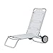 Produktbild Jan Kurtz Strandstuhl WHEELY, auf Rädern, Stahlrohr alufa., Bezug: Kunststoffgewebe silbergrau 0601
