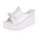 Produktbild Geilisungren Pantoffeln Damen Sommer Modische Perlen Wedges Sandalen Hausschuhe Peep Toe Slippers Frauen Slip-On Plateausandalen High Heels Mules Keilabsatz Strandschuhe