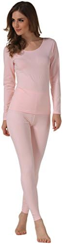 Women's Stretch Cotton Thermal Underwear Mid Weight Base Layer Set