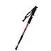 Produktbild kinbelle 50–110 cm Wanderstöcke Trekkingstöcke 4-teiligem Verstellbar Zuckerstangen Outdoor Alpinstock Trekking Klettern Werkzeug, rot
