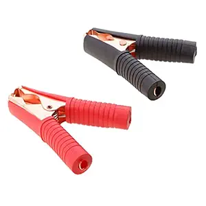 VMS INDIA 1 Pair Jump Starter Alligator Clamps Battery Insulated Electrode Clips for Car