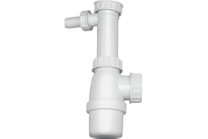 BLANCO Bouchon anti-odeurs de bouteille 1 1/2" avec raccord lave-vaisselle | Sortie pour tuyau 40 mm, foncé