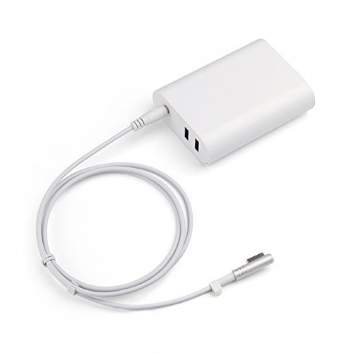 Salcar 60W Slim Ladegerät Netzteil f. Apple Mag Safe mit L Form, Mac Book Macbook Pro Charger Magnetisch ersetzt A1181 A1184 A1278 A1344 A1330 A1342 passt Modelle z.B. MB061CH/A, MB062CH/A MB063CH/A MD102CH/A MC207CH/A MA254CH/A MA255CH/A MC374CH/A Plus Extra 2 X USB 5V 1A 2A f. Smart Handys ,IPAD, Iphone (Weiß) - 7