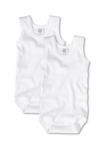 Sanetta Unisex baby 321859 Plain Bodysuit, White (White 10), 18-24 Months (Manufacturer size: 92)