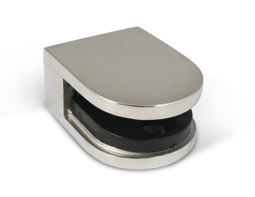 4tlg. Kenley Glashalter Glasklemme Glas Klemmhalter – Edelstahl AISI 304 – Spiegelnde Oberfläche - 3