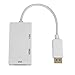 Produktbild Leoboone Neueste 3 in 1 Display Port DP Stecker auf HDMI DVI VGA RGB Buchse Adapter Konverter Stecker HD 1080p Für PC Laptop Weiß