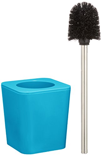 WENKO 19872100 WC-Garnitur Rainbow Petrol - Soft-Touch, Kunststoff - Polystyrol, 11.5 x 39 x 11.5 cm, Petrol