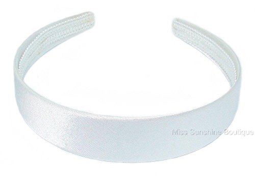 aliceband - weiß einfach 2.5cm breit Satin Haarband Haarreif