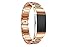 Produktbild QUINTRA Luxus Kristall Edelstahl Metall Armband Armband für Fitbit Charge 2 (Rose Gold)