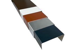 HANDEL HOFFMANN Alu U - Profil Länge 2 m Winkel Abdeckprofil U Leiste (Alu weiß RAL 9010, A=40 B=70 C=40 mm)