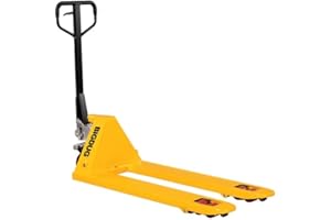 BiGDUG Essentials Pallet Truck - 2500kg Capacity - Fork Size 550w 1150d mm - UK & Euro Pallets PU Wheels (Yellow)