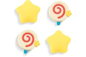 NANANINO Switch Pro Controller Thumb Grips, Kirby Thumb Grip Caps, Silicone, Compatible with Switch Pro, PS4, PS5, Xbox Controllers, Yellow