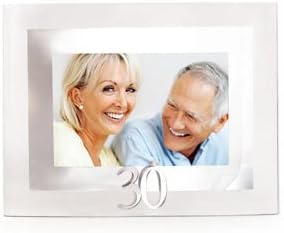 Glass and Mirror Happy 30th Anniversary 6 x 4 Photo Frame