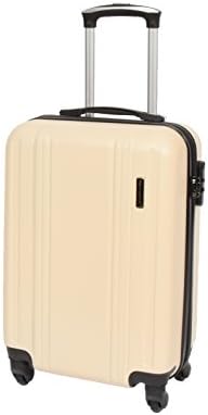 Lightweight Hard Shell Cabin ABS Suitcase 4 Wheel Budget Airline Hand Carry Luggage HLG003 (Milky)
