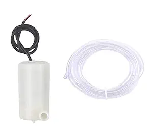 Manushre Manas Enterprises Mini Micro Submersible Motor Pump Water Pumps DC Water Pump 3-4.5V Aquarium Pool Garden Fish Tank with 1 meter Pipe