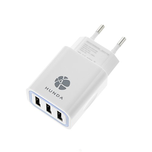 HUNDA USB Ladegerät für Apple iPhone iPad Samsung Android und Windows Geräte (Handy Smartphone Tablet) (3 port 15W weiß) - 4