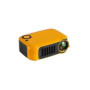 BabyTiger Portable Mini Projector with Tripod L800 Lumens; 320*240P Native Resolution Supported; 1080P Home Theater Video Projector(Orange)