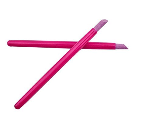 asentechuk® 5 x Nagelhaut Stick Pen Quarz Scrub Stein Pusher Maniküre Exfoliating Keramik Scrub Stab Nail Art BEAUTY Tool, Quartz, rosarot, 13,5 cm