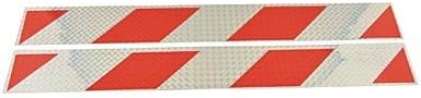 Parallelogram Type Reflective Stickers 2 PCS Silver Red