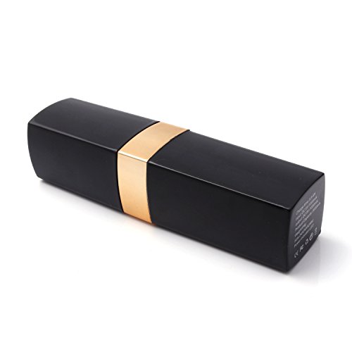 iProtect Lipstick Power Bank 4000mAh Externes Ladegerät in schwarz gold für Smartphones und andere USB-Geräte inkl. Micro USB Kabel - 5