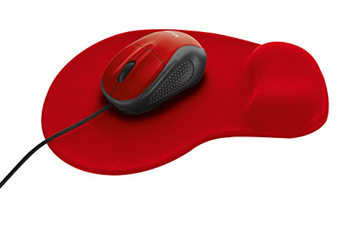 Trust Primo Maus mit Mauspad rot