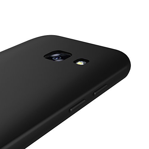 Samsung Galaxy A5 2017 Hülle Case, Elekin Soft-Flex Capsule Premium Schwarz TPU Matte Oberfläche Cover Handyhülle Schutzhülle Schmaler Telefonschutz für das Samsung Galaxy A5 2017 – Schwarz - 6
