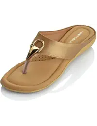 Footsoul Women's Bravia Slippers (Gold) (FSL-168)