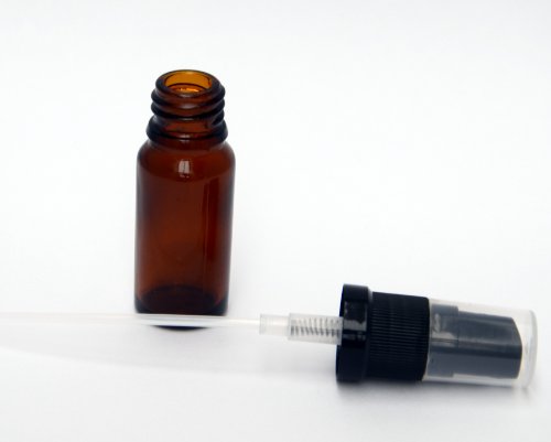 Bee Beautiful 10ml Amber Glass Bottle with Atomiser Mist Spray (10 X 10ml)