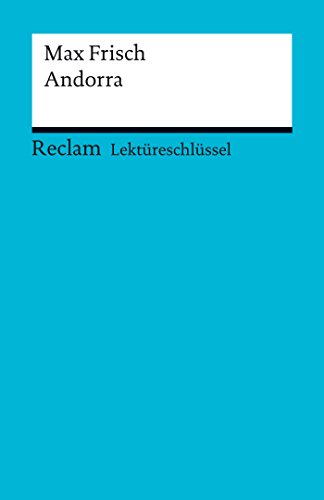 Book's Cover of Lektüreschlüssel. Max Frisch: Andorra: Reclam Lektüreschlüssel (German Edition)