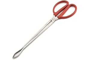 LKJYBG Pinze per granchi, pinze per granchi, pinze per granchi, in acciaio inox, con manico lungo, per anguilla e frutti di mare, accessori da cucina, clip curva da 38 cm