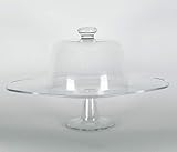  takestop® - Tartera elevada de Cristal para Tartas, Campanas, Tapa bajo Plato de Transporte, exposición, Tartas, Galletas